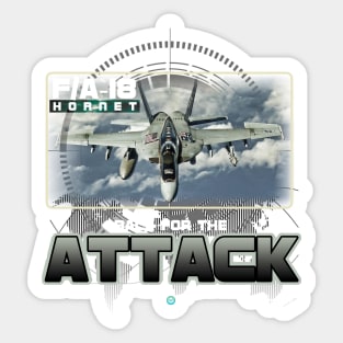 F/A18 Super Hornet  Airforce Pilot Gift Modern Warbird back for the Attack Sticker